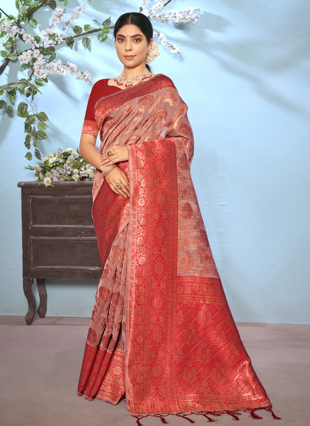 Sangam Vasu Pujya 5 Exclusive Wear Wholesale Saree Collection
